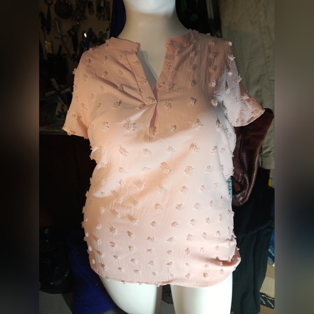 Women's Pink Textured Top